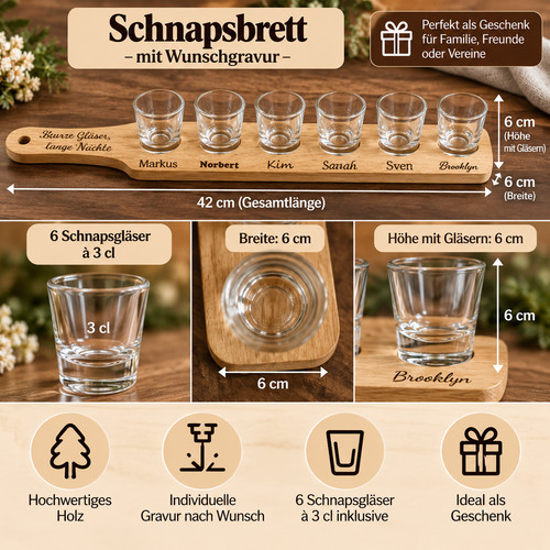 Personalisiertes schnapsbrett - personalisiertes,