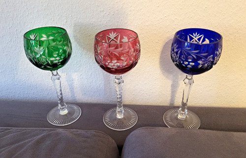 3er set weingläser - weingläser, glas