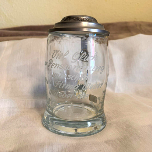 Lehmann glas bierkrug - bierkrug, mit