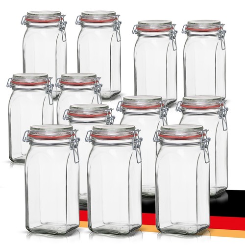 12er set vorratsgläser mit - set,