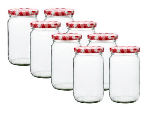 900ml rundgläser rot - 82,