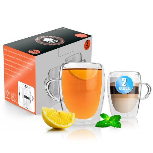Doppelwandige latte - 2x,