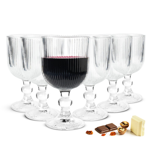 Gerillte weingläser 370ml - weingläser,